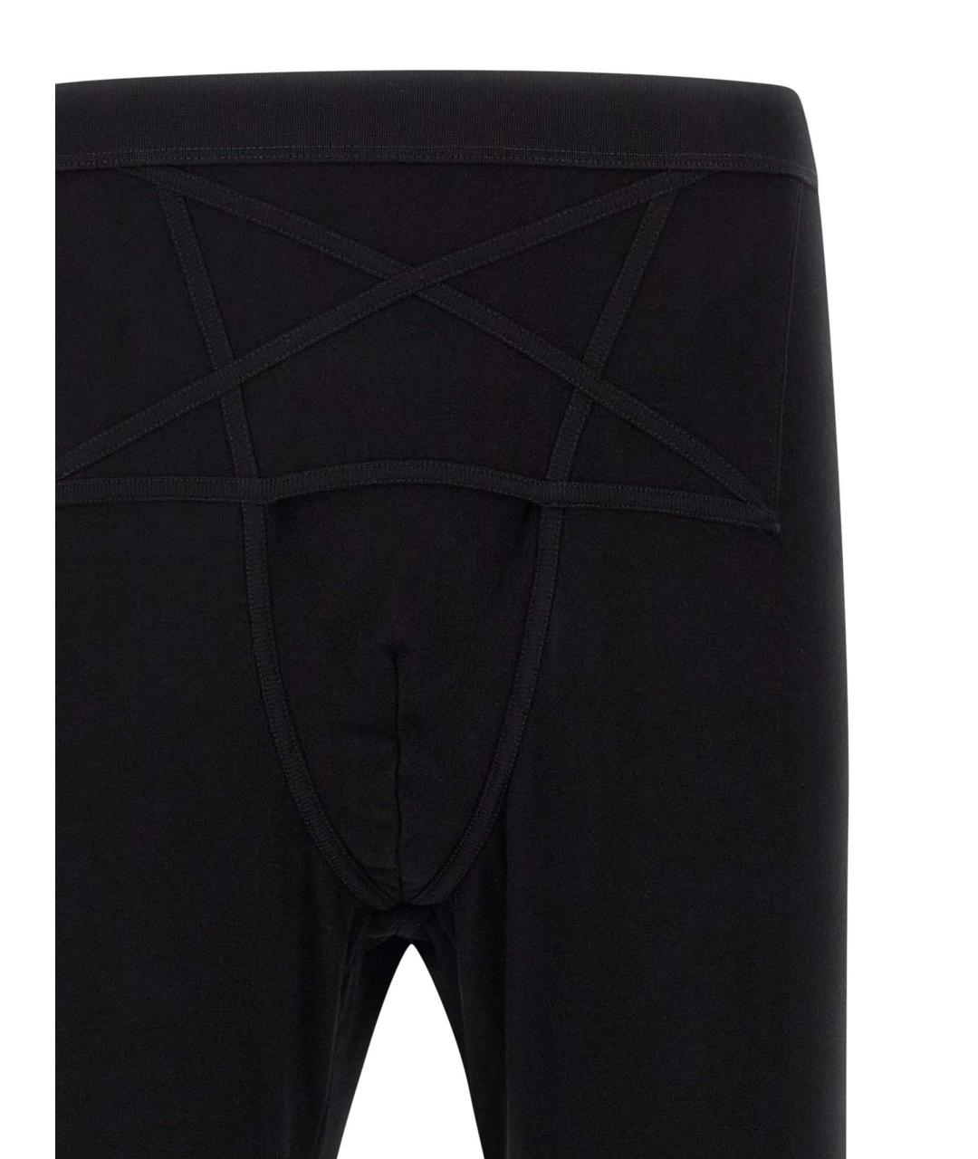 RICK OWENS Черные вискозные повседневные брюки, фото 3