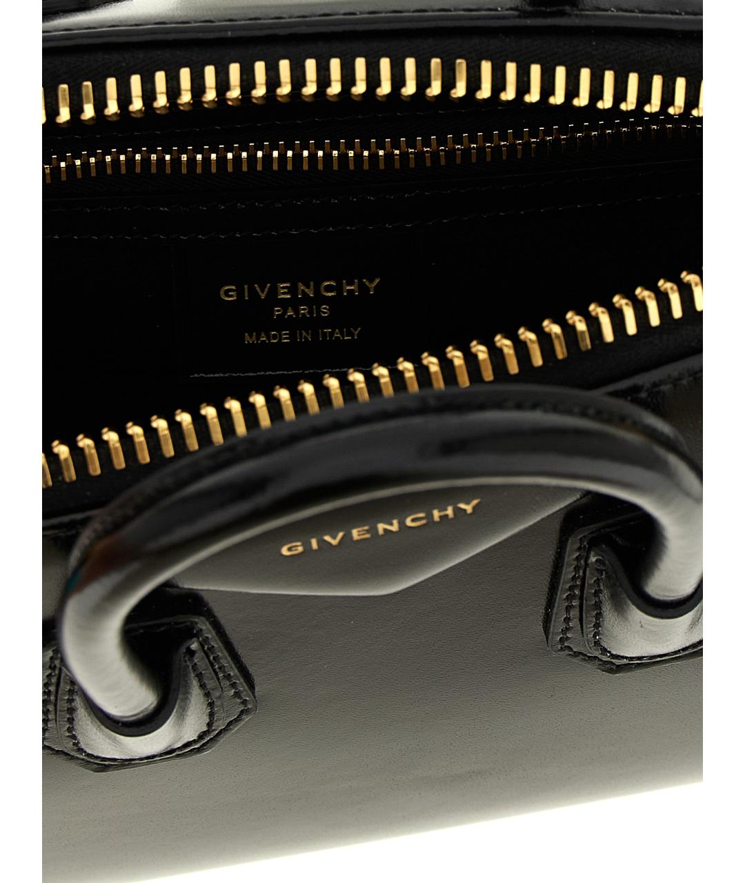 GIVENCHY Черная кожаная сумка с короткими ручками, фото 4