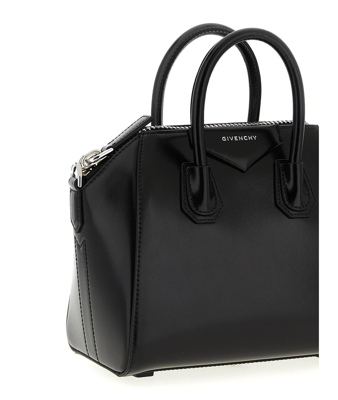 GIVENCHY Черная кожаная сумка с короткими ручками, фото 3
