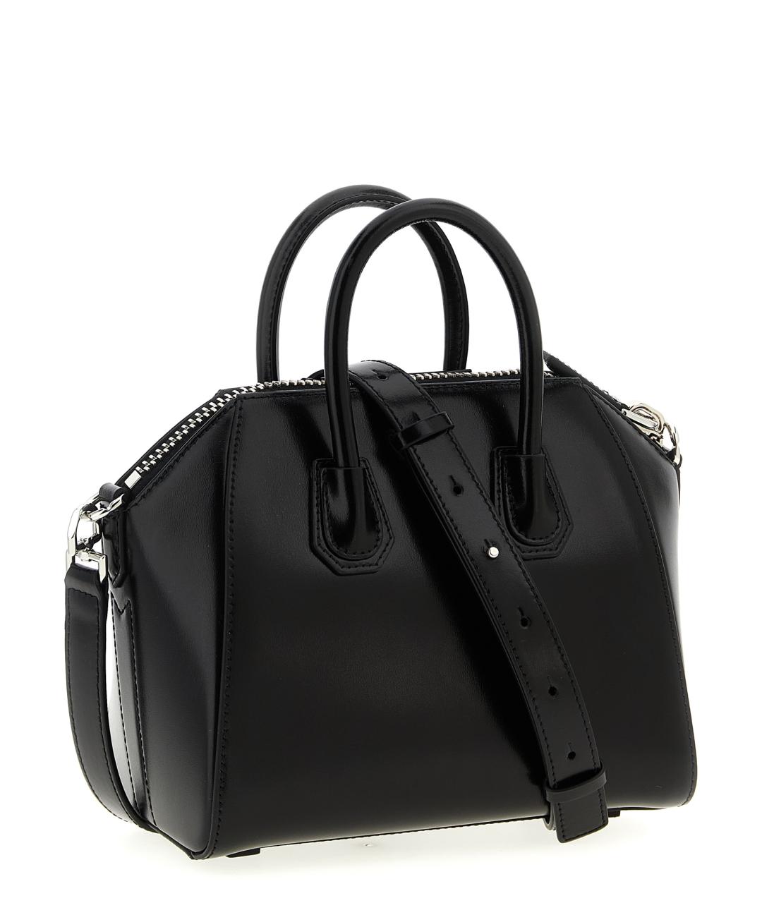 GIVENCHY Черная кожаная сумка с короткими ручками, фото 2