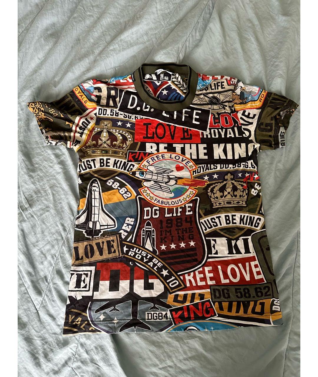 DOLCE&GABBANA Мульти футболка, фото 3