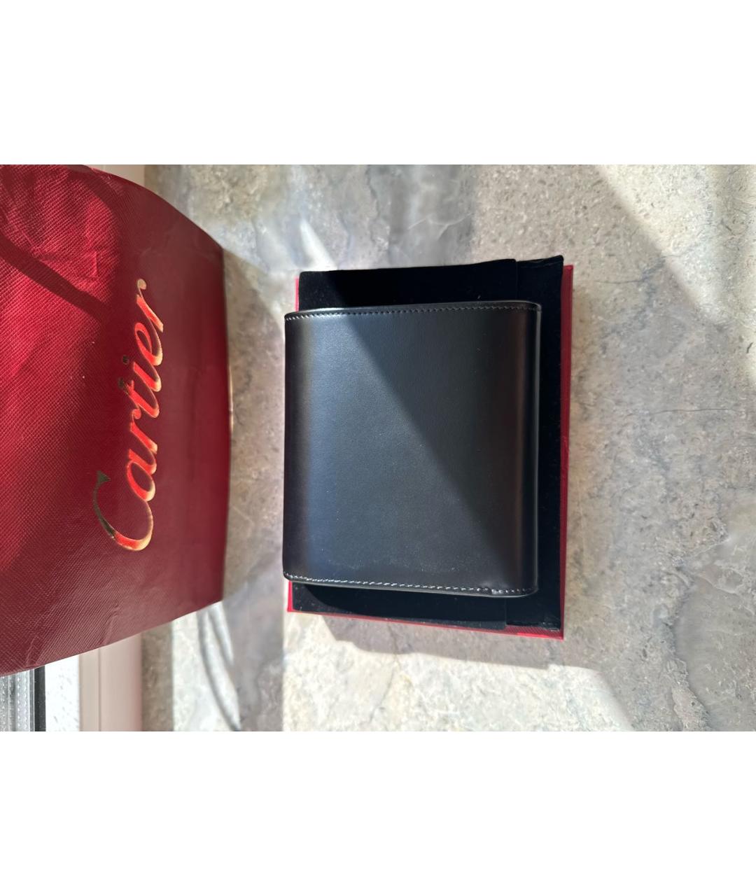 CARTIER Черный кожаный кошелек, фото 3