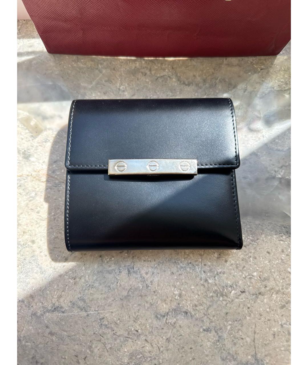 CARTIER Черный кожаный кошелек, фото 7