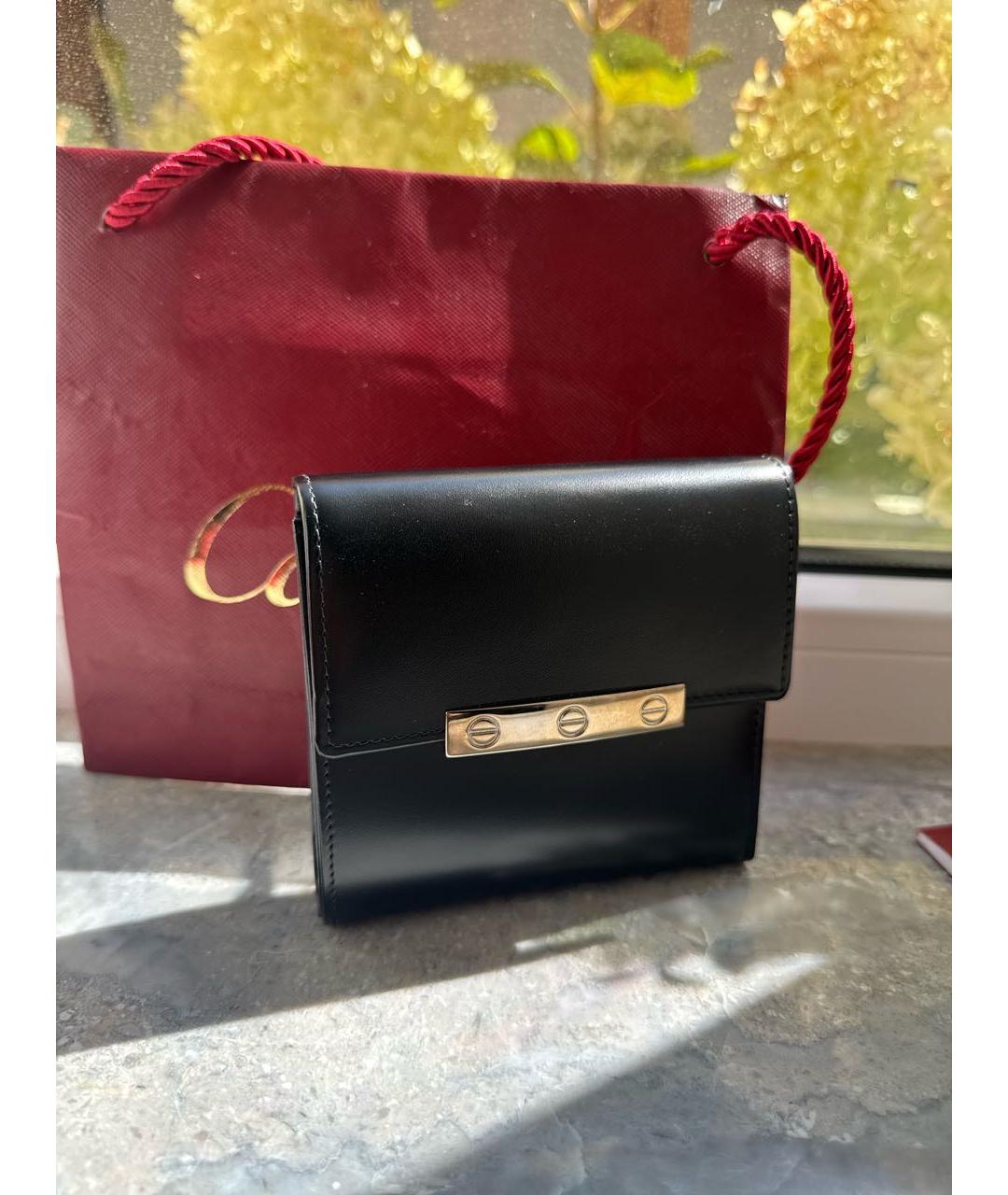CARTIER Черный кожаный кошелек, фото 2