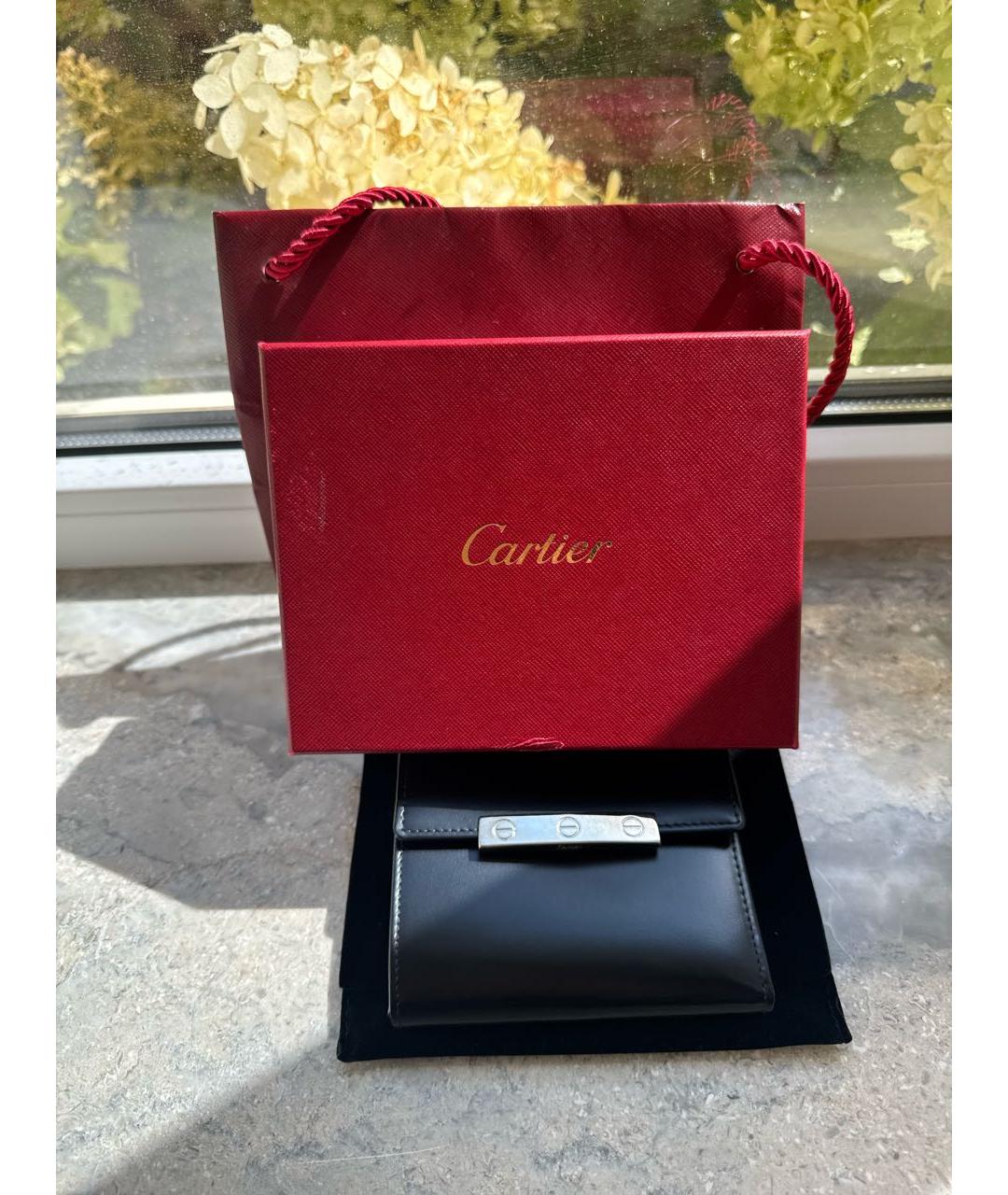 CARTIER Черный кожаный кошелек, фото 6