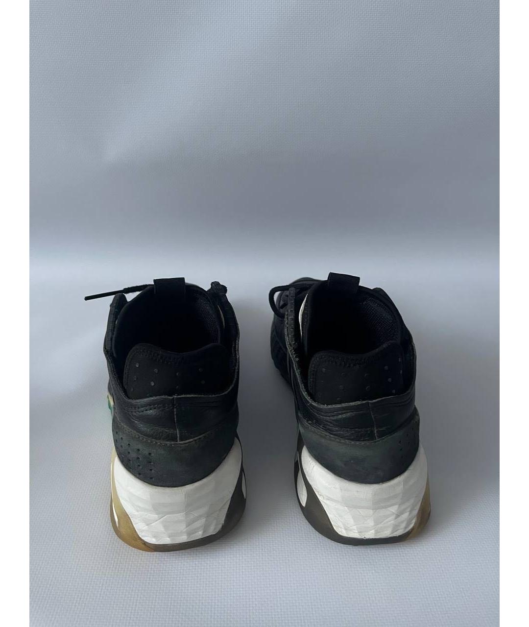 ADIDAS Черные кожаные низкие кроссовки / кеды, фото 6
