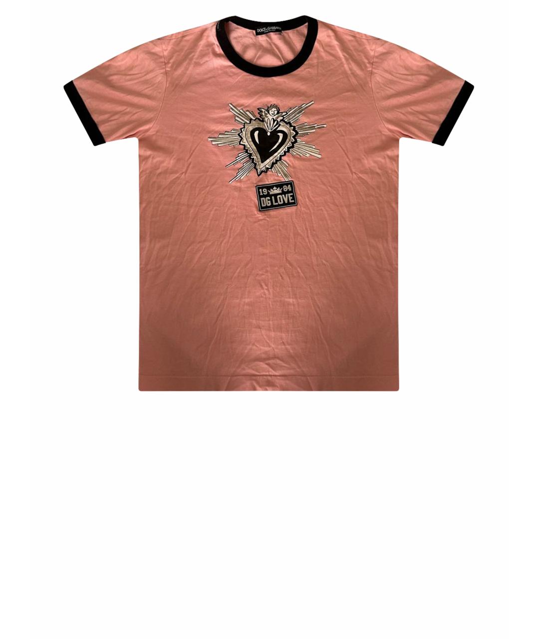 DOLCE&GABBANA Розовая футболка, фото 1