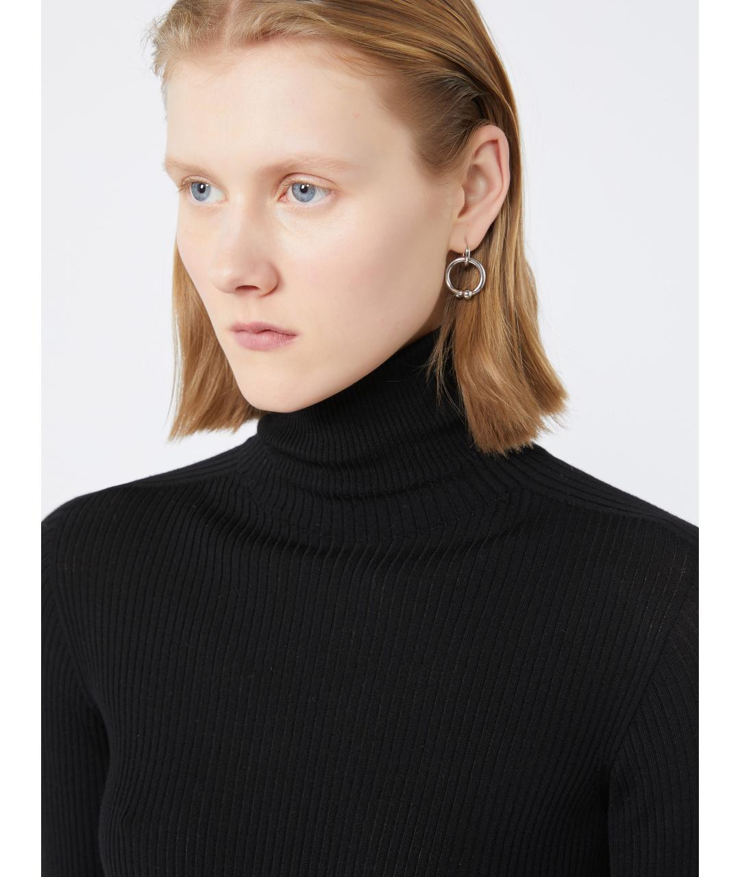 SPORTMAX Черная шерстяная водолазка, фото 5