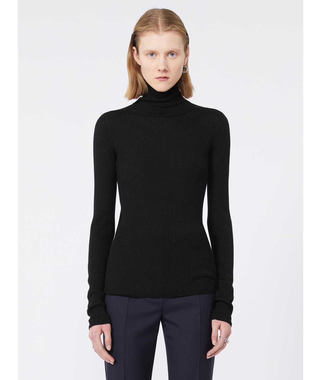 SPORTMAX Черная шерстяная водолазка, фото 3