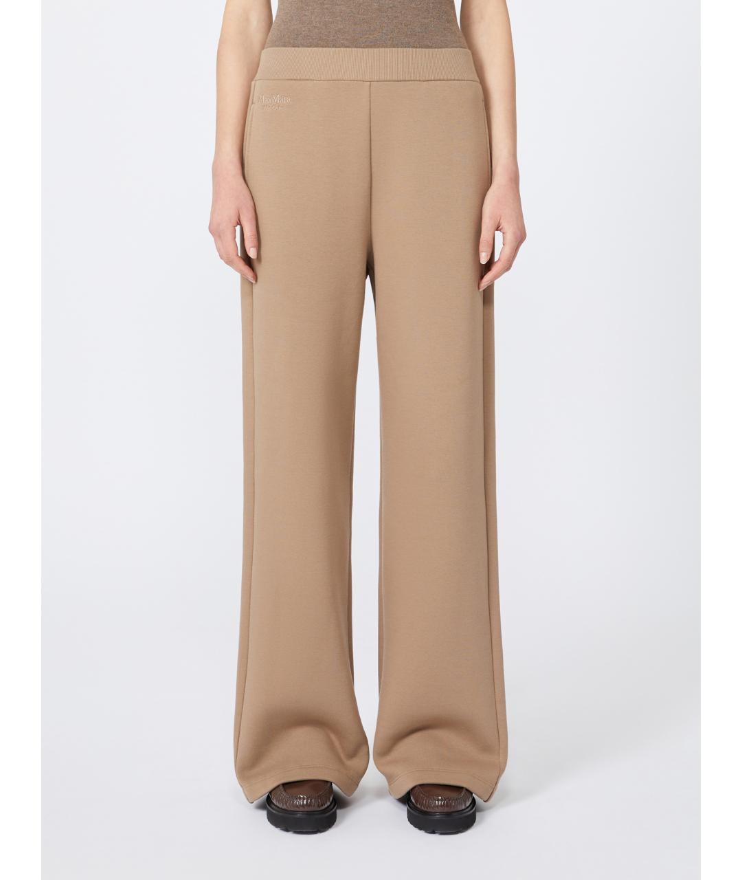 'S MAX MARA Бежевые брюки широкие, фото 3