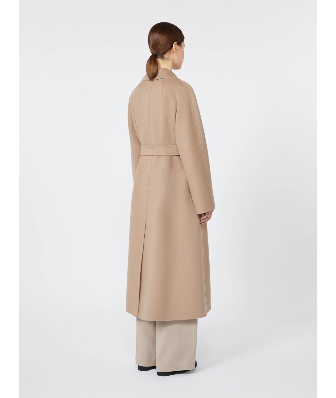 'S MAX MARA Бежевое шерстяное пальто, фото 4