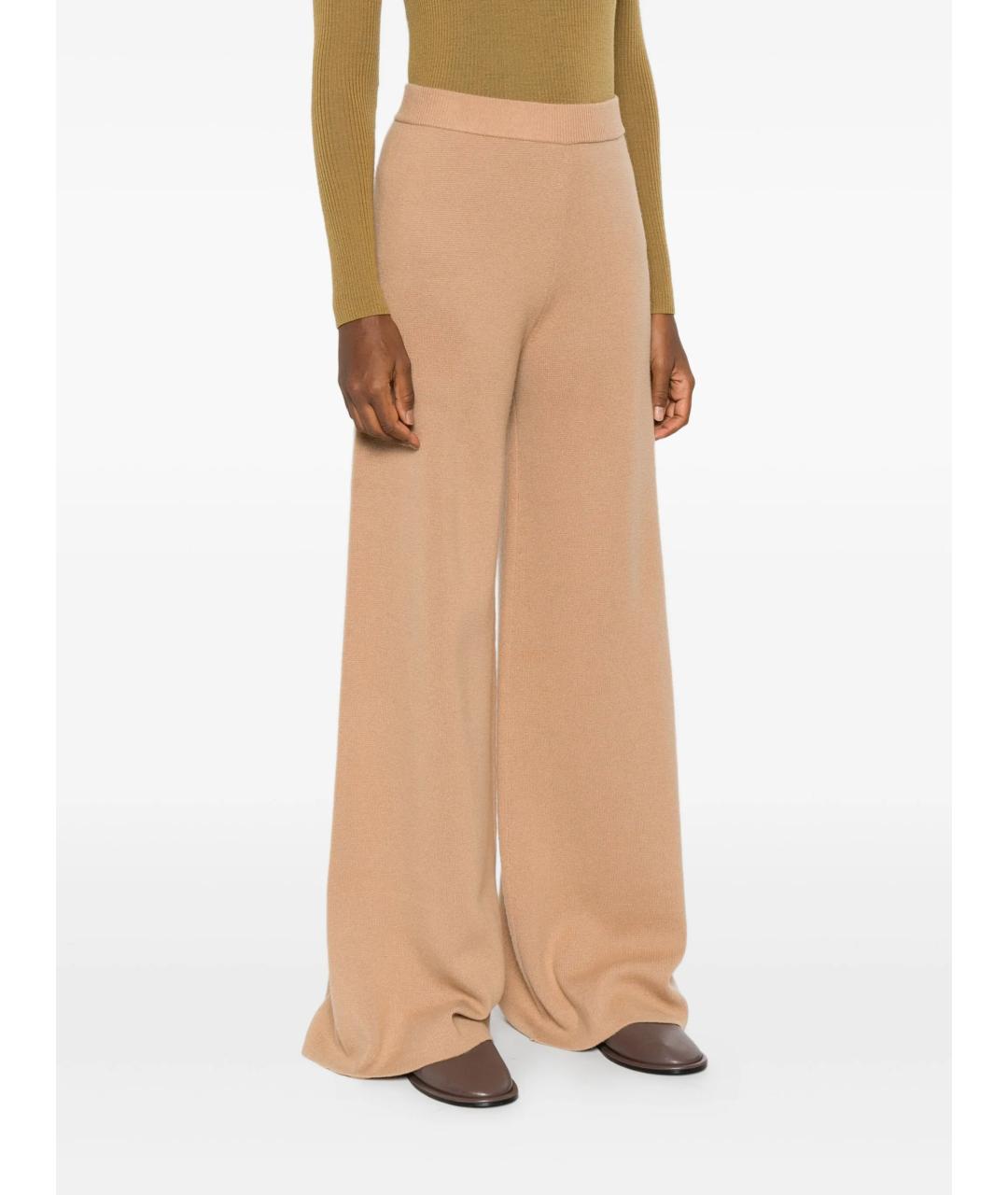 MAX MARA Бежевые брюки широкие, фото 3