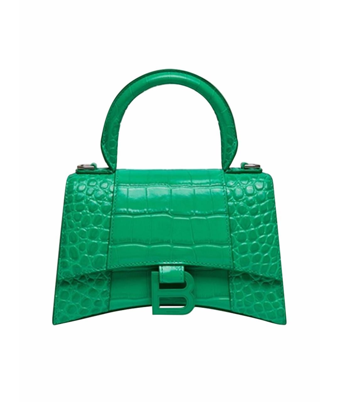 BALENCIAGA Зеленая кожаная сумка через плечо, фото 1