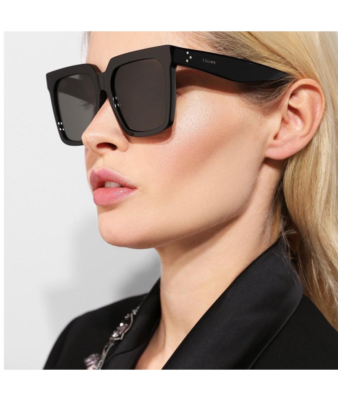 CELINE Черные пластиковые солнцезащитные очки, фото 2