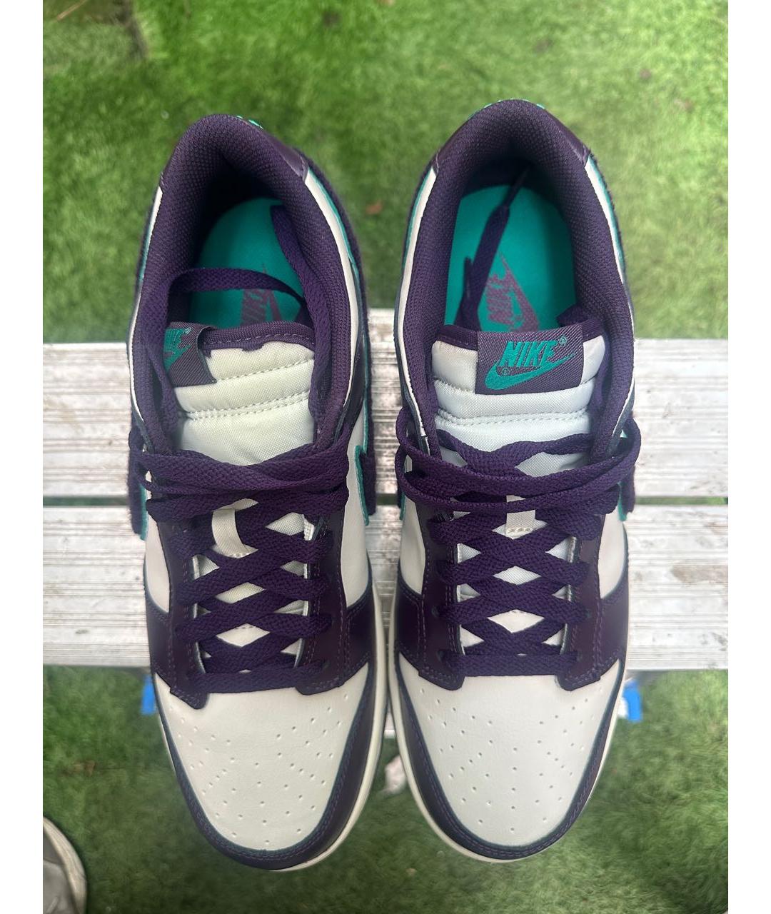 NIKE Фиолетовые кожаные низкие кроссовки / кеды, фото 2