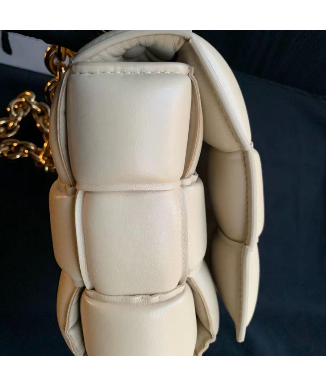 BOTTEGA VENETA Бежевая кожаная сумка через плечо, фото 4