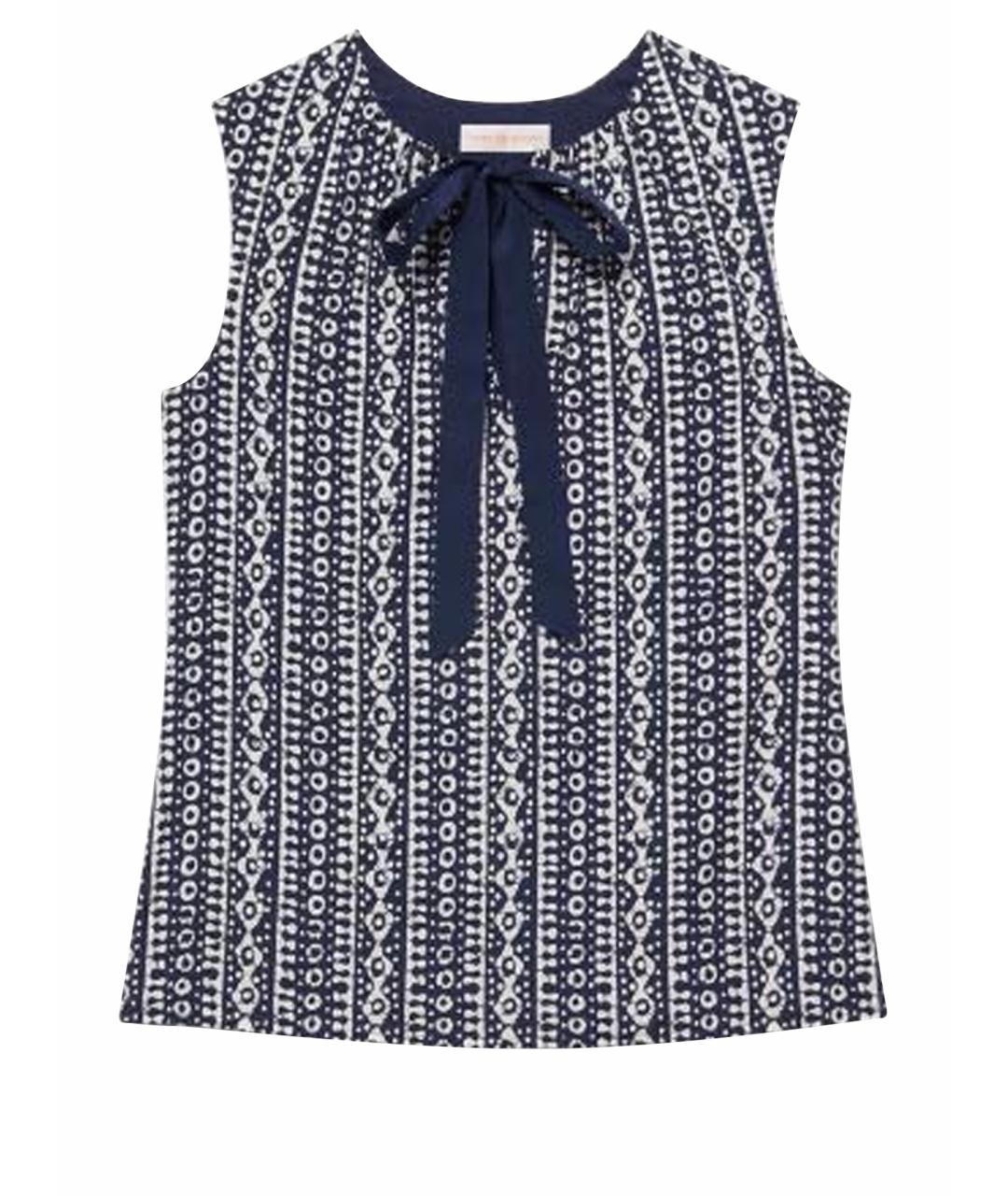 TORY BURCH Темно-синяя шелковая блузы, фото 1
