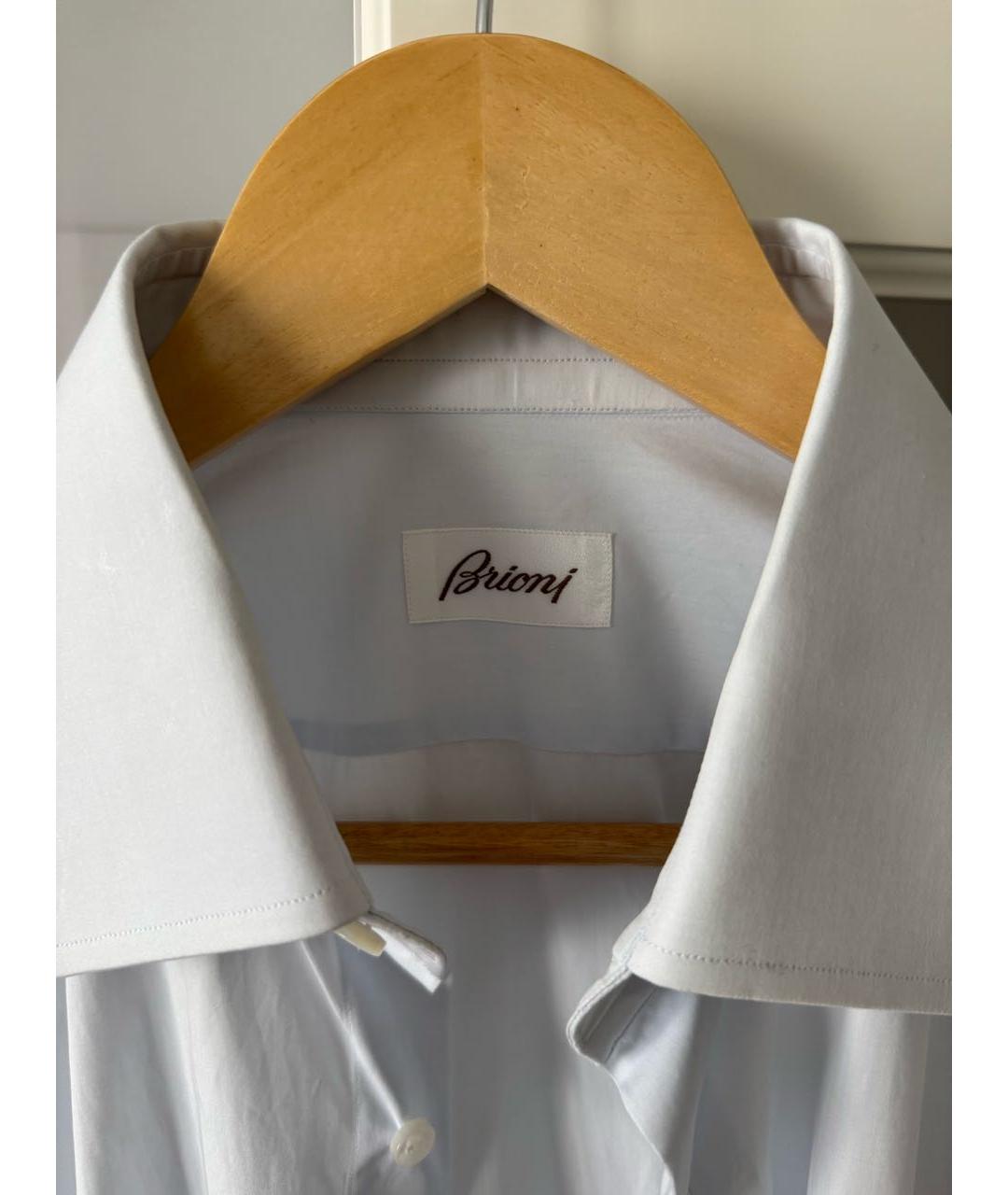 BRIONI Голубая хлопковая классическая рубашка, фото 3