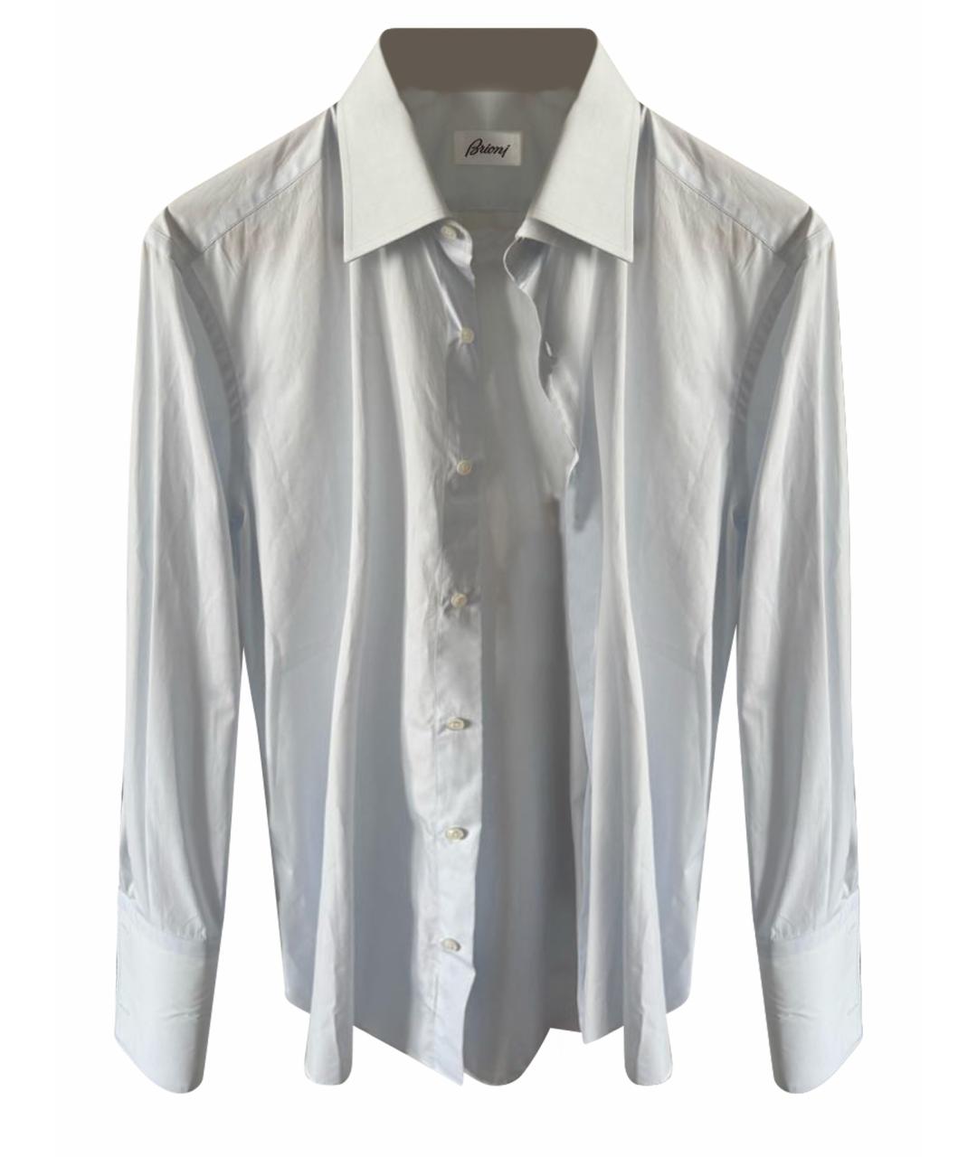 BRIONI Голубая хлопковая классическая рубашка, фото 1