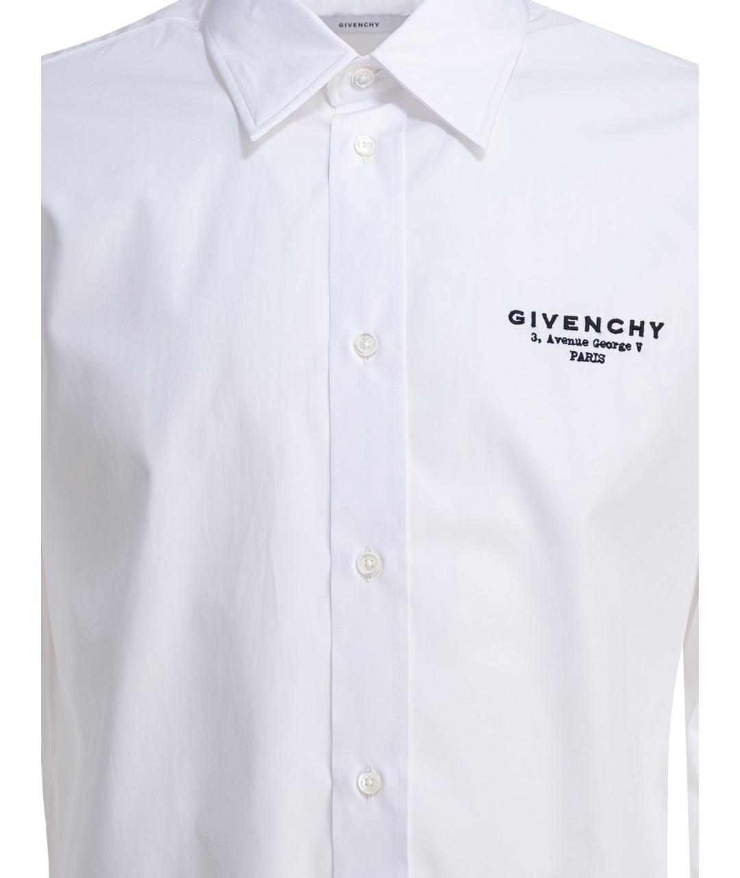 GIVENCHY Белая хлопковая кэжуал рубашка, фото 3