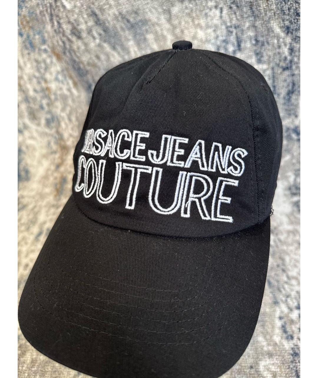 VERSACE JEANS COUTURE Черная хлопковая кепка/бейсболка, фото 4