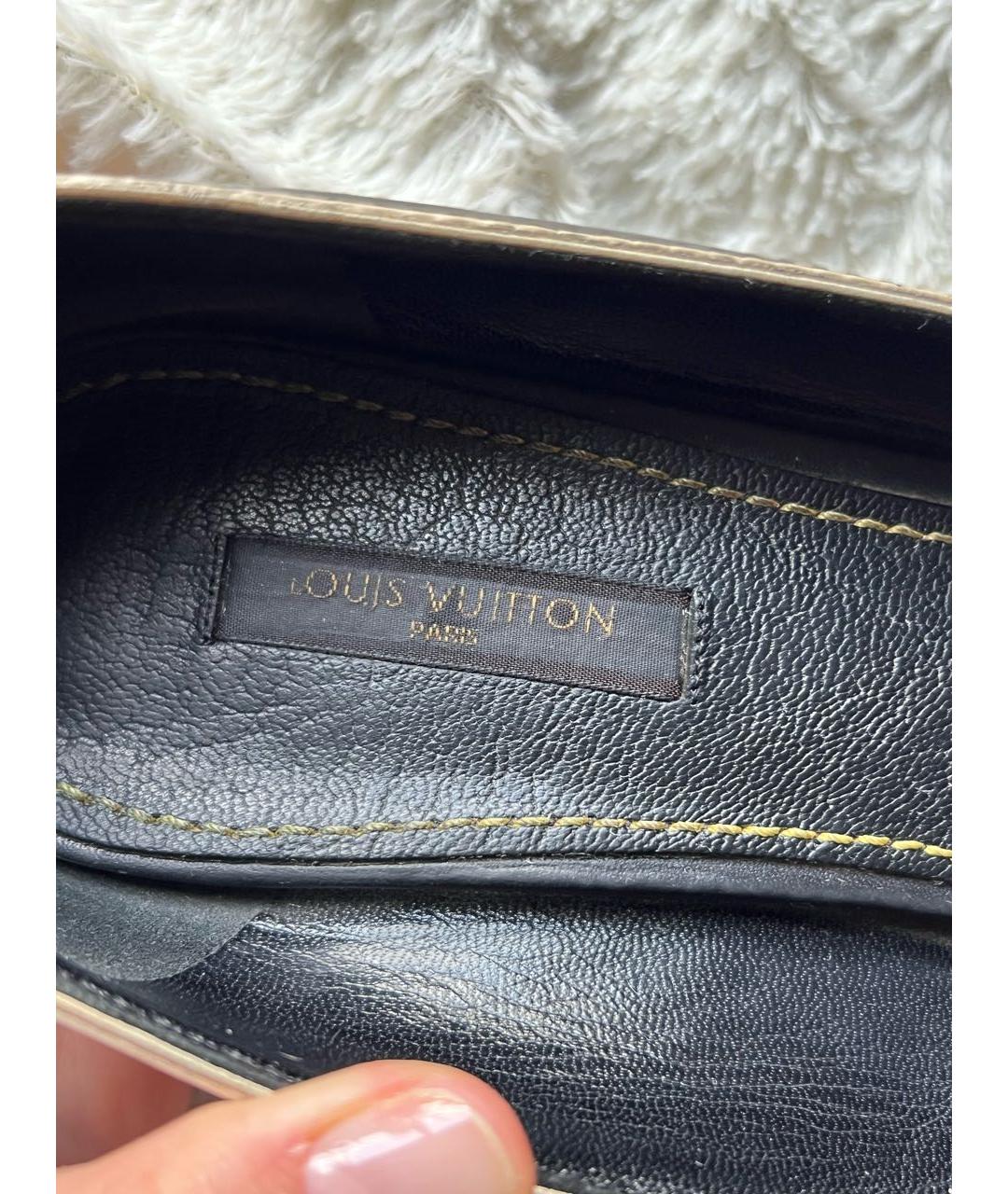 LOUIS VUITTON Черные кожаные туфли, фото 4