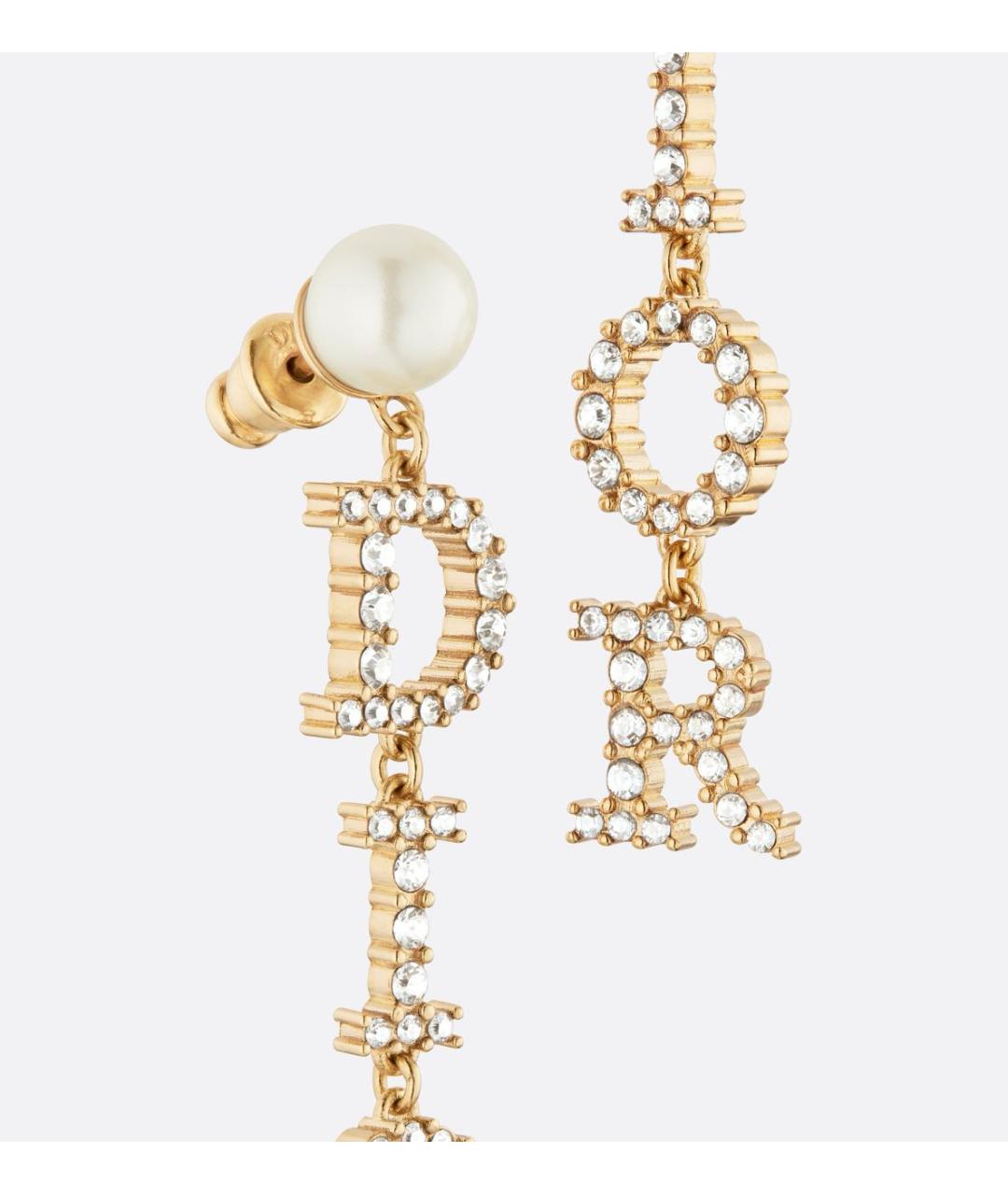 CHRISTIAN DIOR Золотые металлические серьги, фото 4