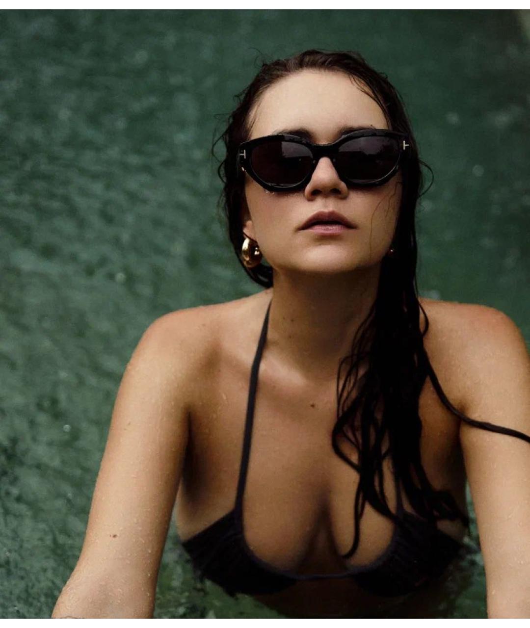 TOM FORD Черные пластиковые солнцезащитные очки, фото 6