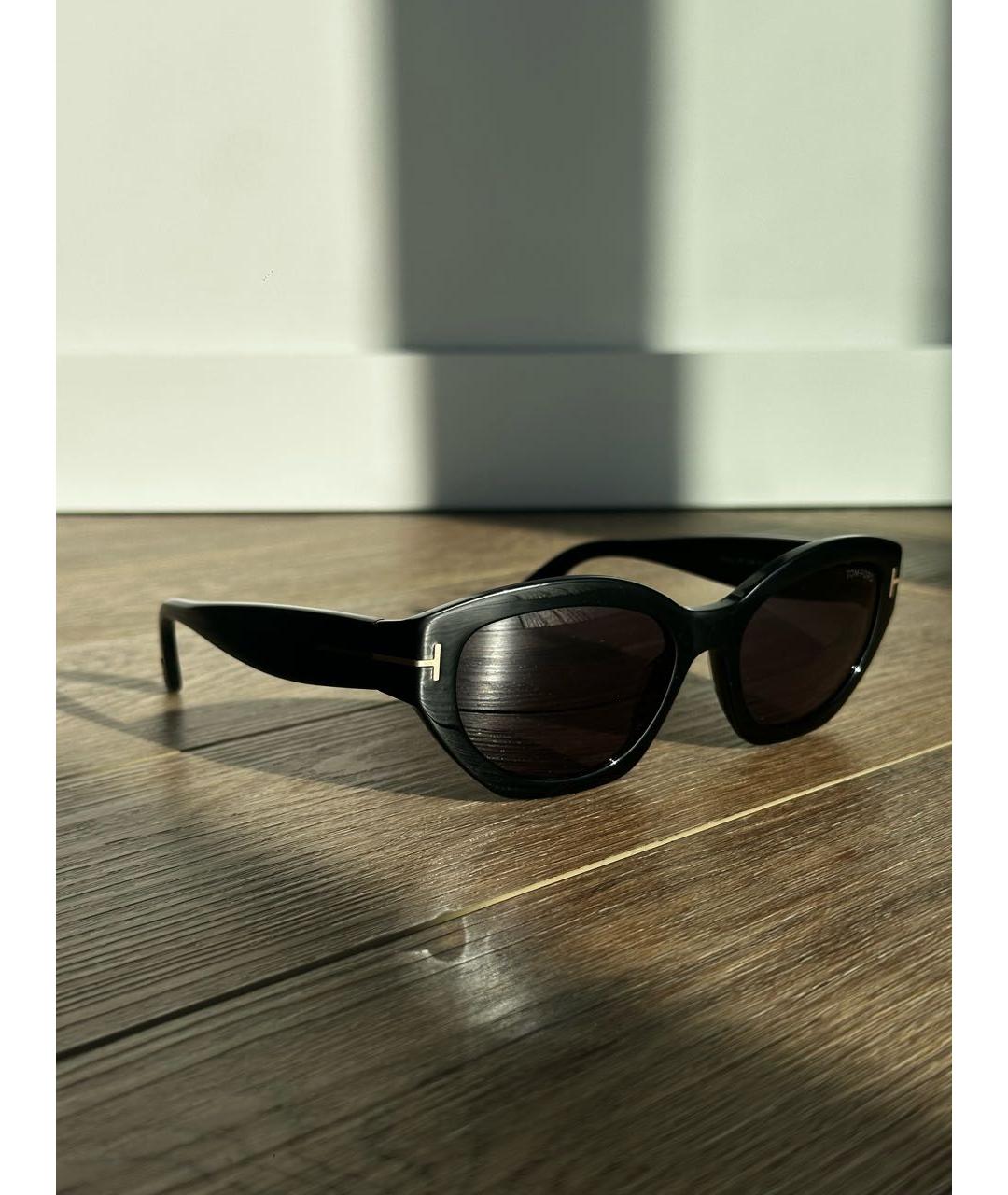 TOM FORD Черные пластиковые солнцезащитные очки, фото 2