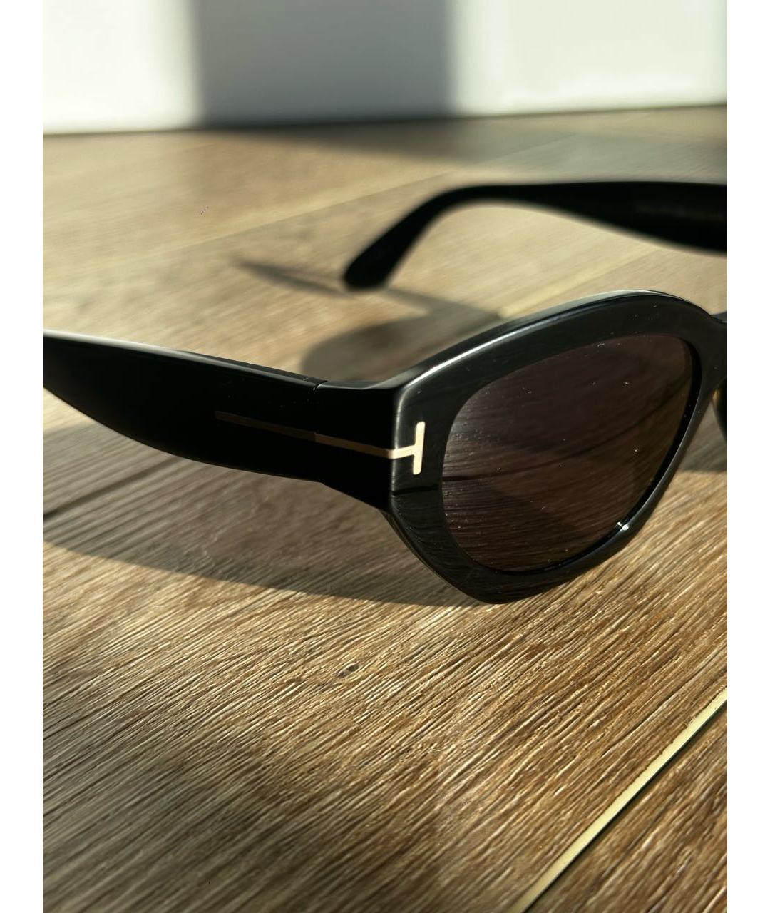 TOM FORD Черные пластиковые солнцезащитные очки, фото 3