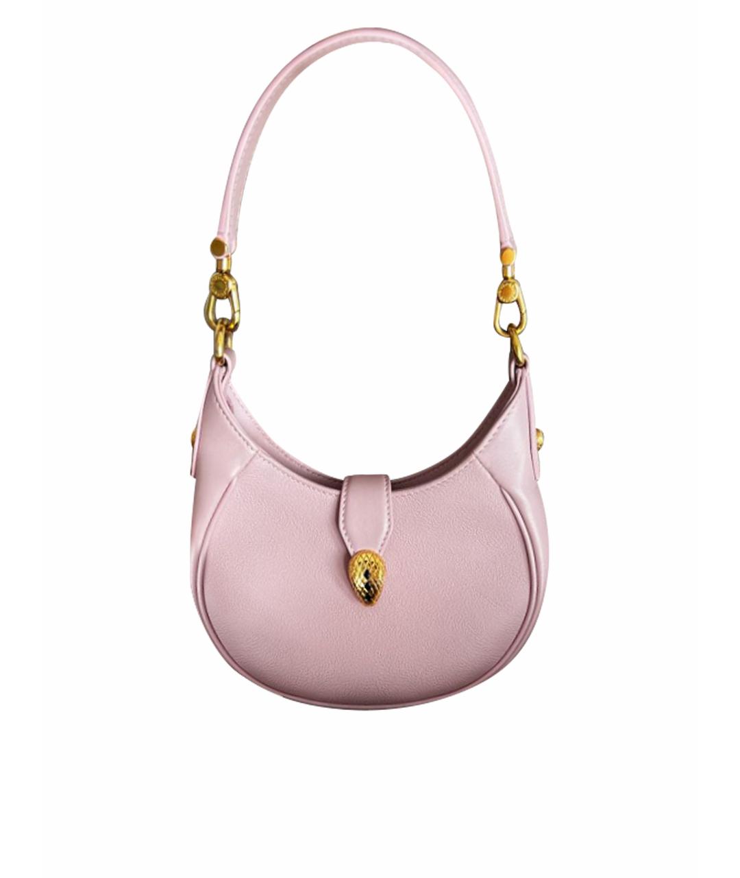 BVLGARI Розовая кожаная сумка через плечо, фото 1
