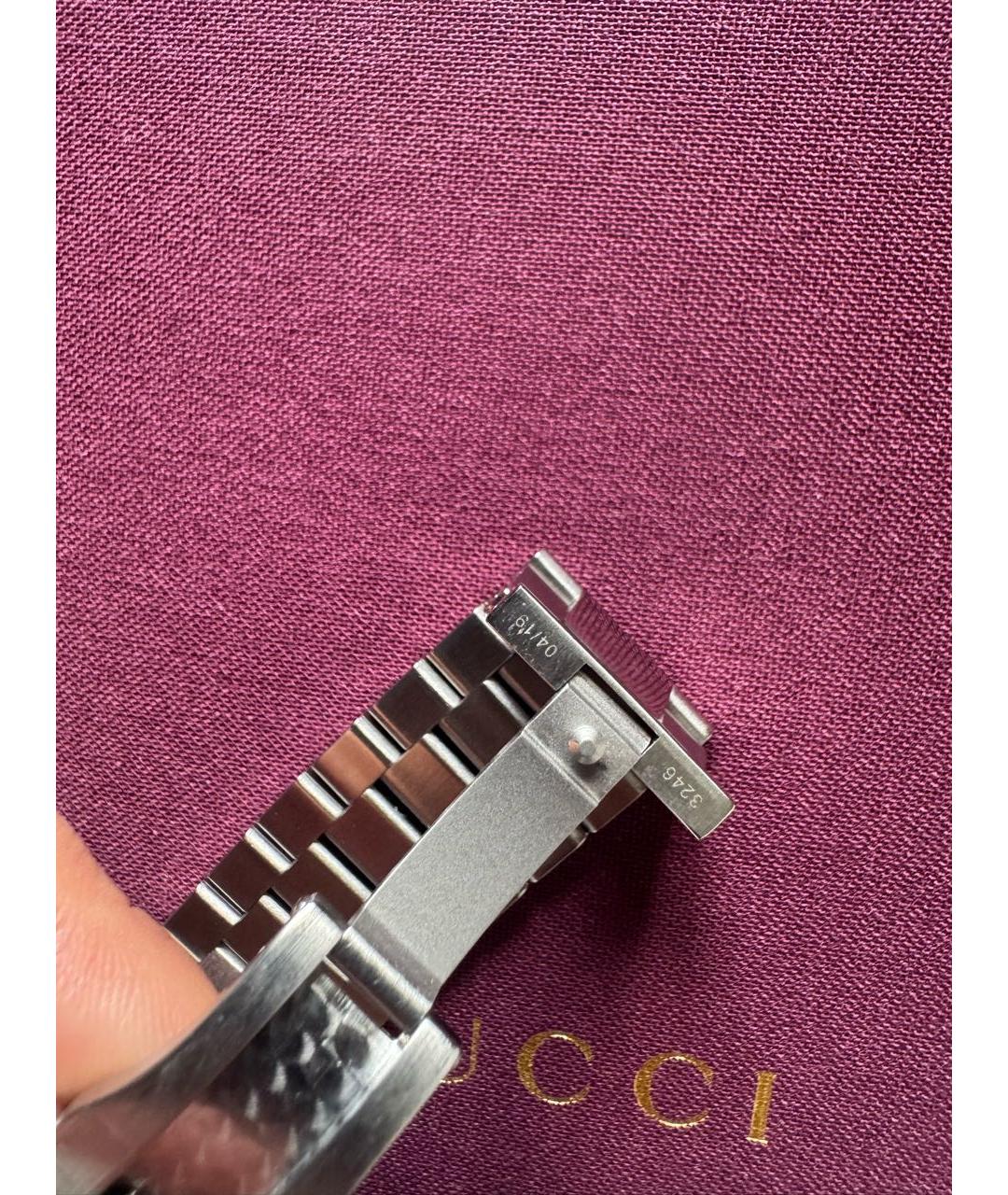 GUCCI Серебряные стальные часы, фото 8