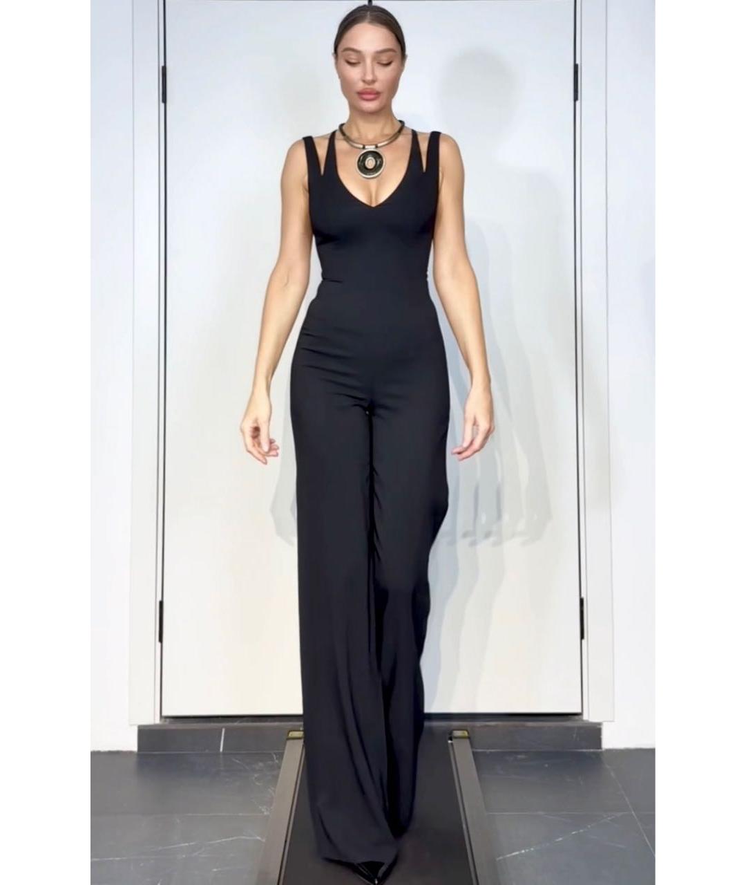 TRUSSARDI Черный вискозный комбинезон, фото 6