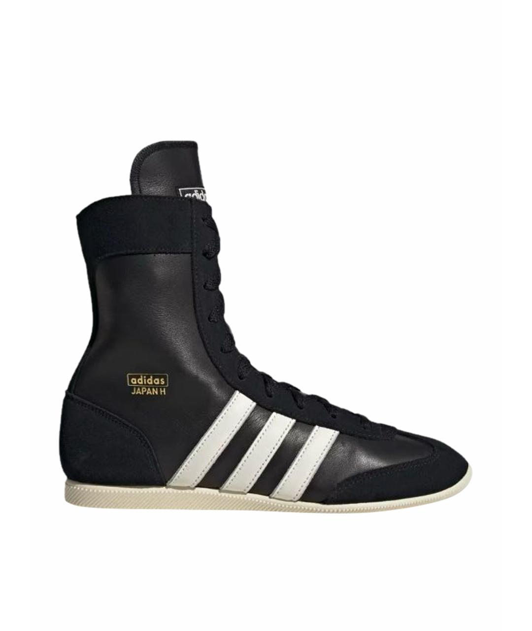 ADIDAS Черные кожаные кроссовки, фото 1