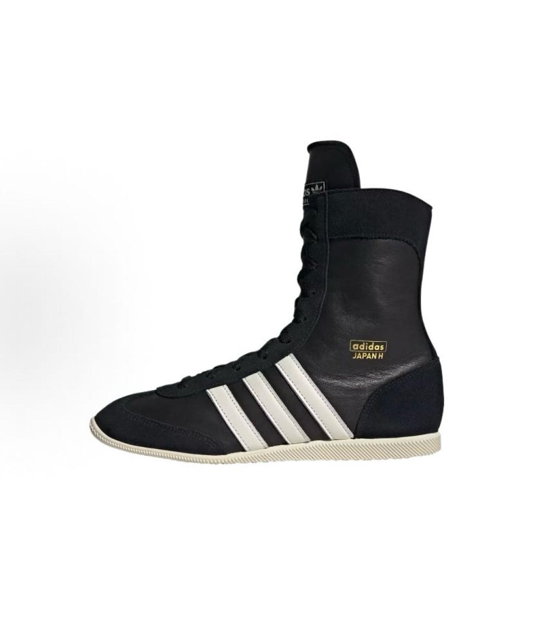 ADIDAS Черные кожаные кроссовки, фото 2