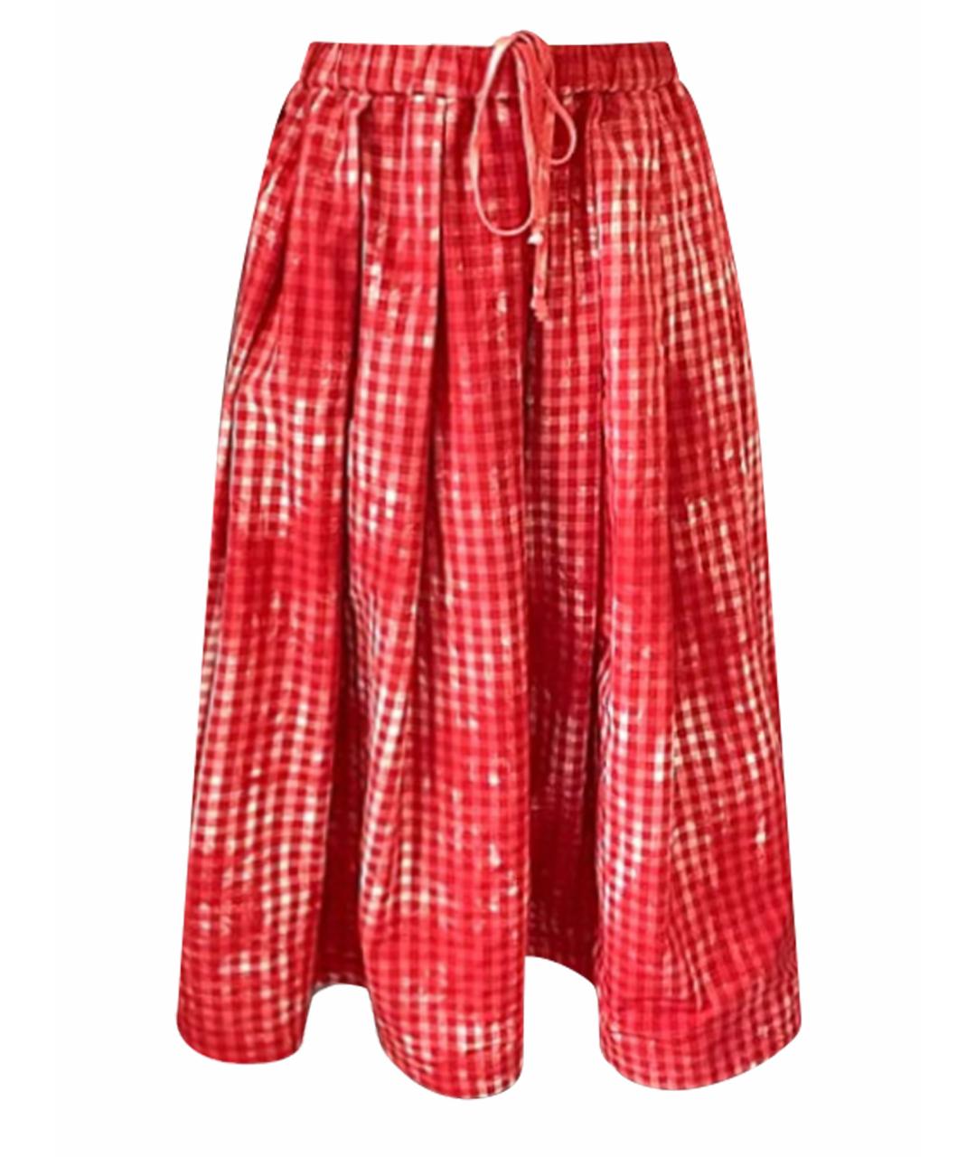 COMME DES GARÇONS Красная хлопковая юбка макси, фото 1