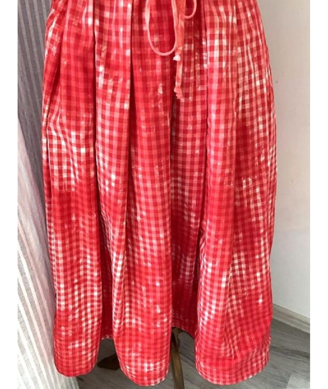 COMME DES GARÇONS Красная хлопковая юбка макси, фото 2