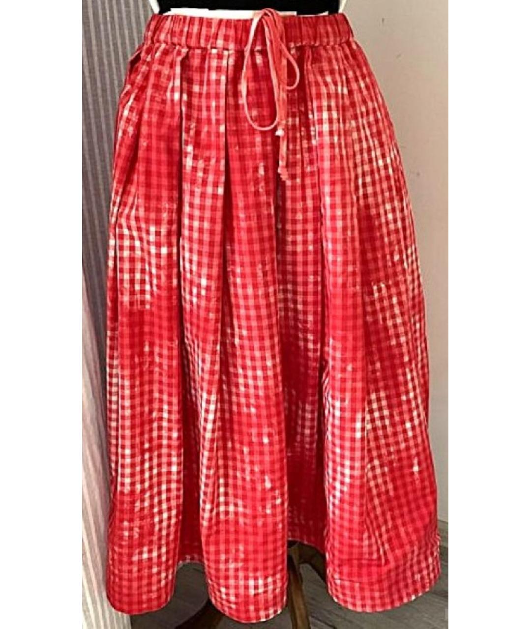 COMME DES GARÇONS Красная хлопковая юбка макси, фото 9