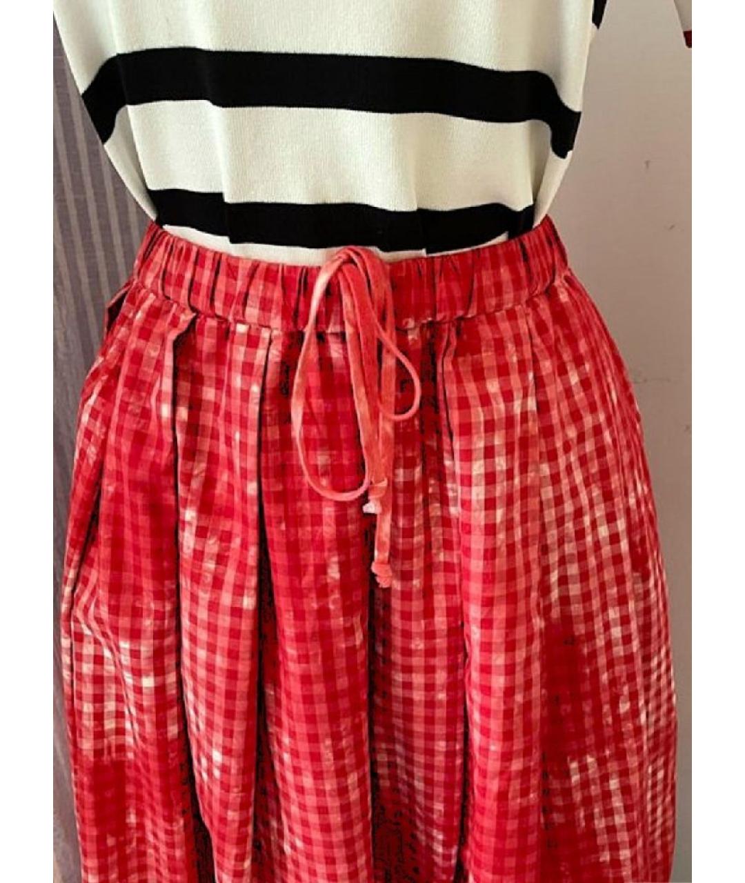 COMME DES GARÇONS Красная хлопковая юбка макси, фото 3