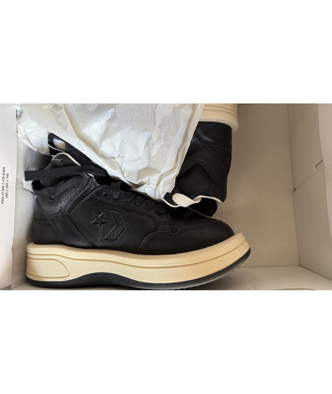RICK OWENS DRKSHDW Черные кожаные кроссовки, фото 7
