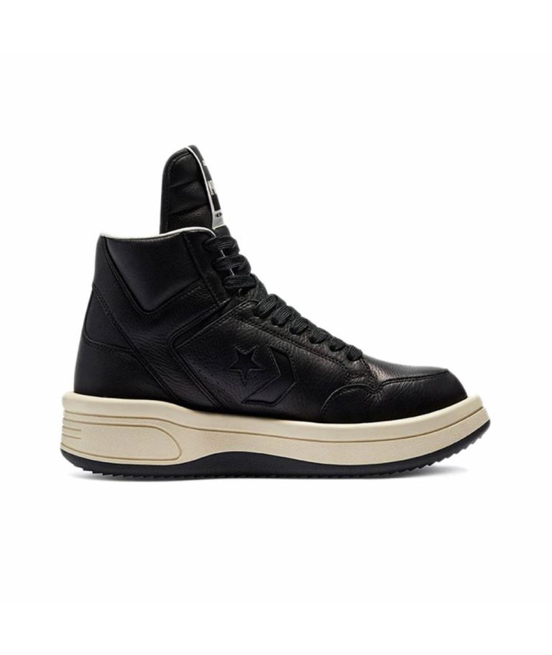 RICK OWENS DRKSHDW Черные кожаные кроссовки, фото 1