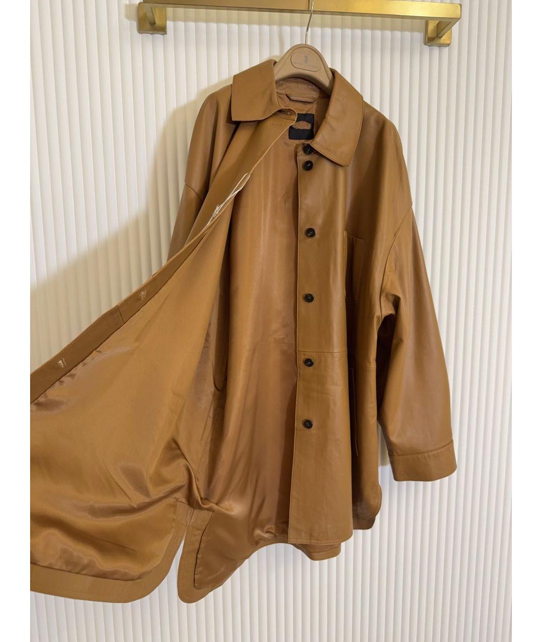 WEEKEND MAX MARA Коричневая кожаная куртка, фото 6