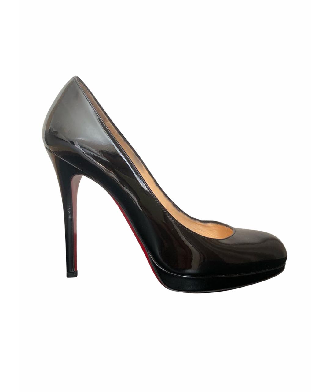 CHRISTIAN LOUBOUTIN Черные туфли из лакированной кожи, фото 1
