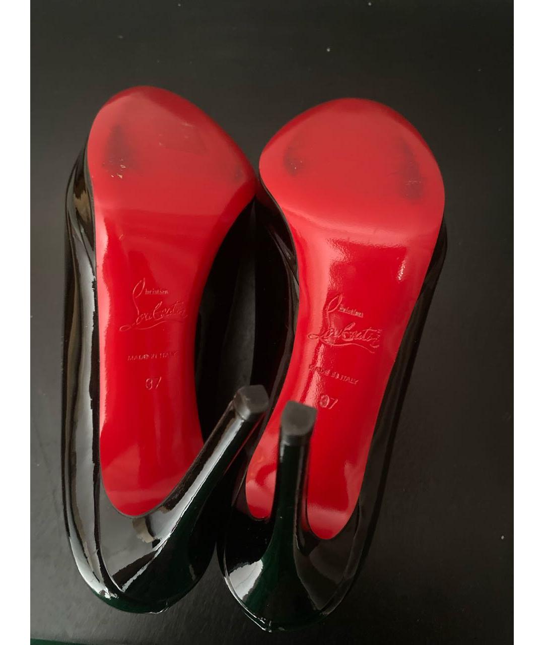 CHRISTIAN LOUBOUTIN Черные туфли из лакированной кожи, фото 5