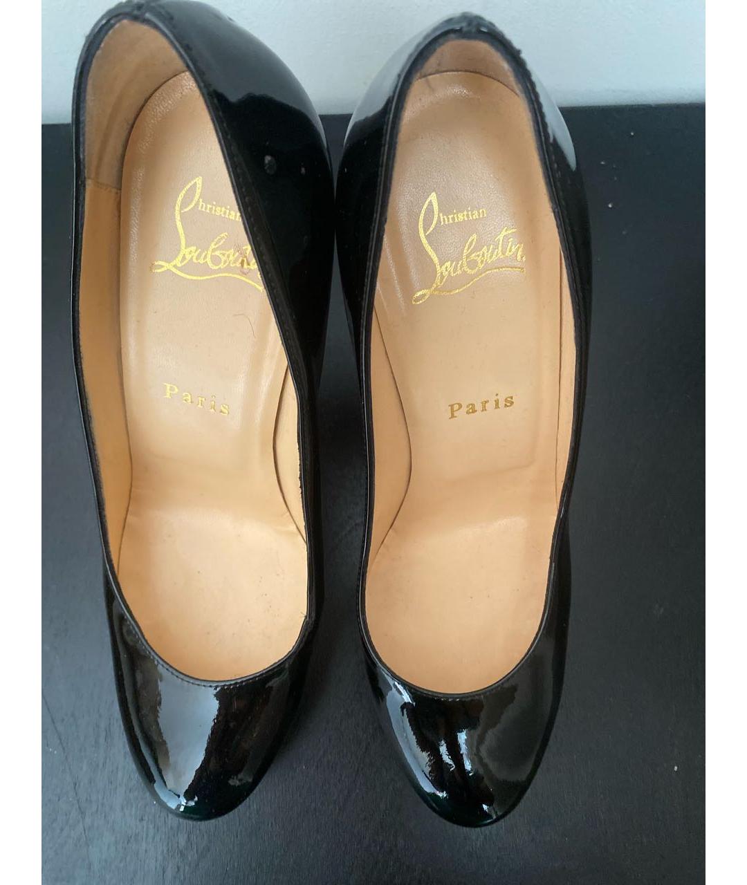 CHRISTIAN LOUBOUTIN Черные туфли из лакированной кожи, фото 3
