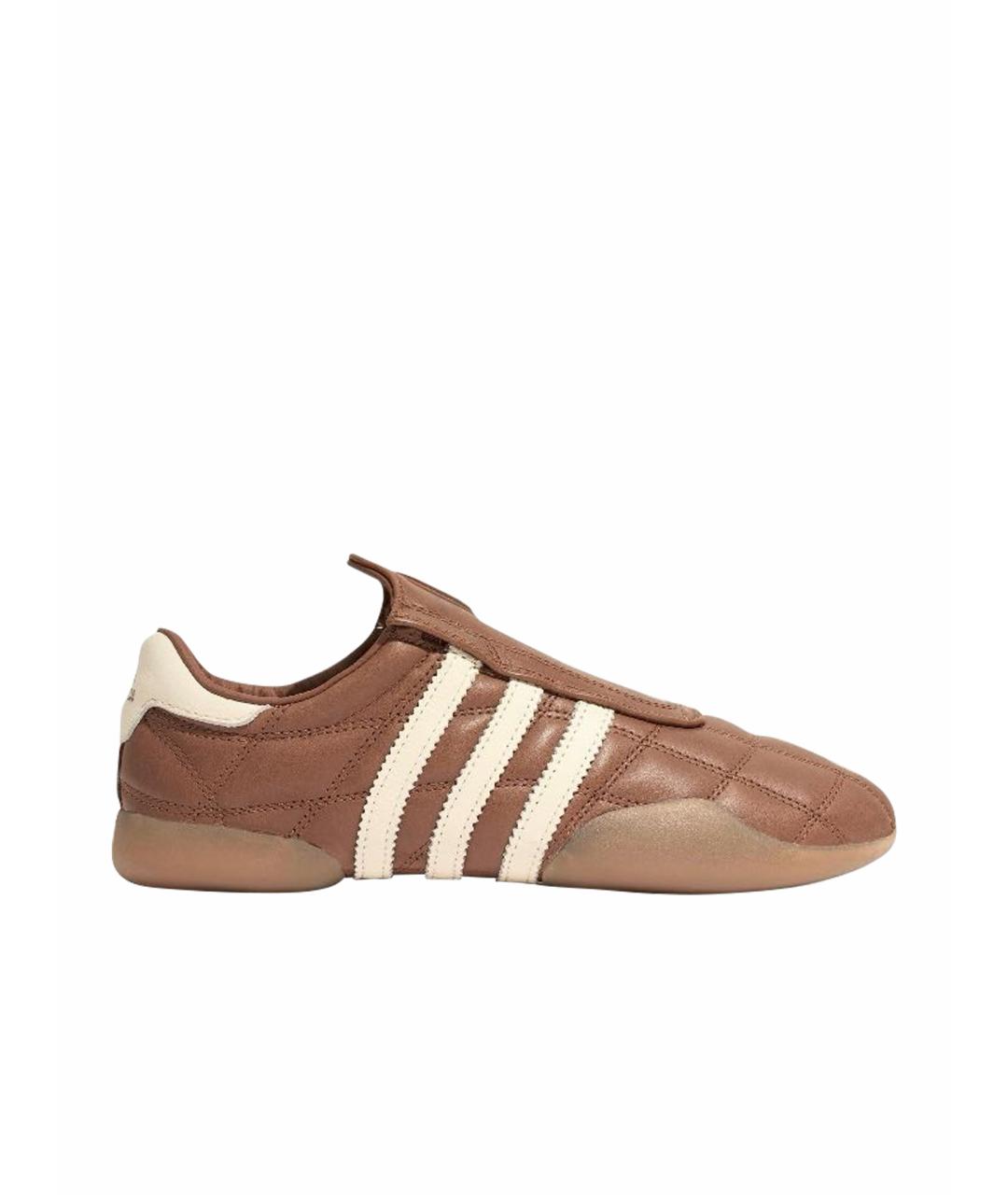 ADIDAS Коричневые кожаные кроссовки, фото 1