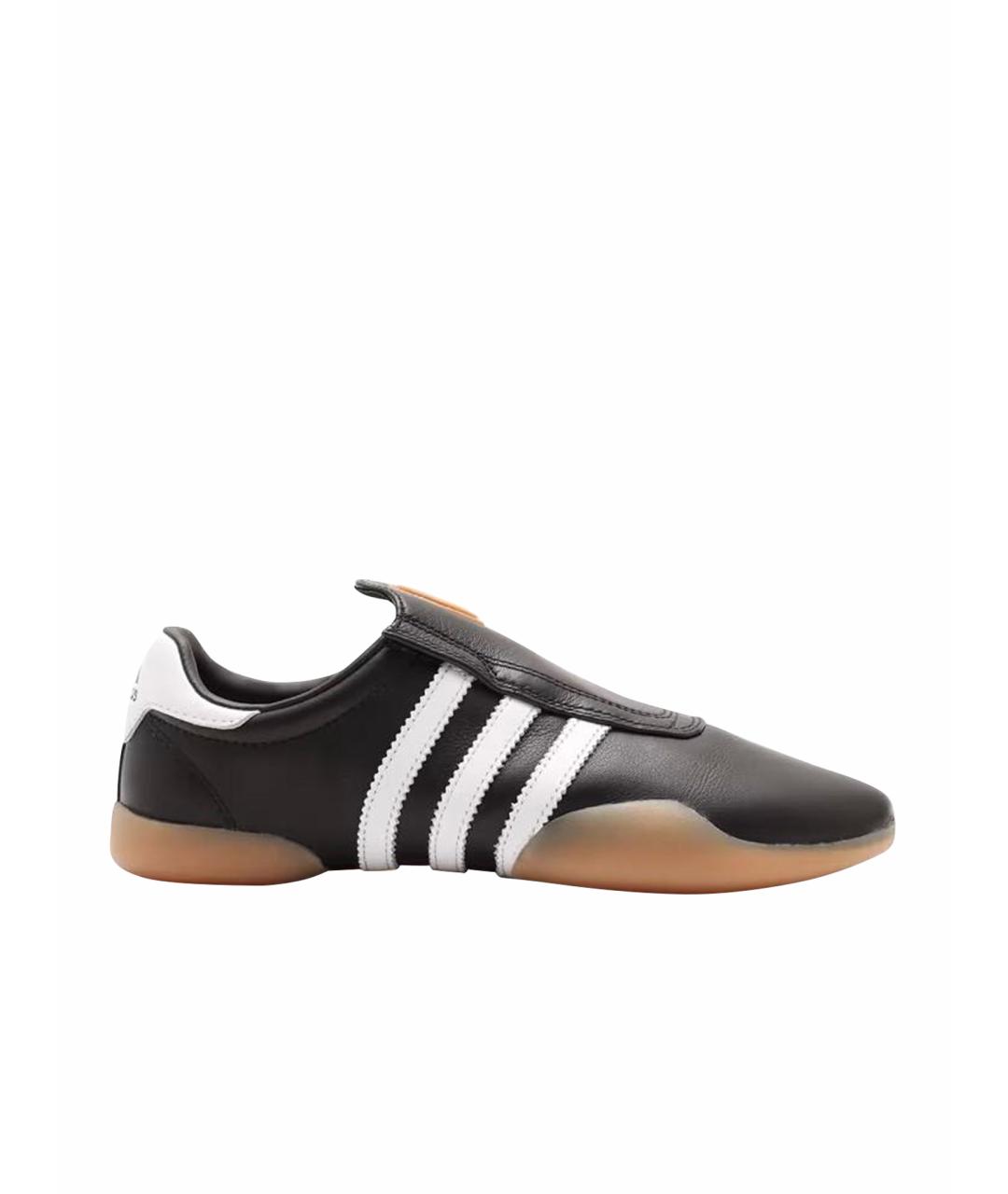 ADIDAS Черные кожаные кроссовки, фото 1