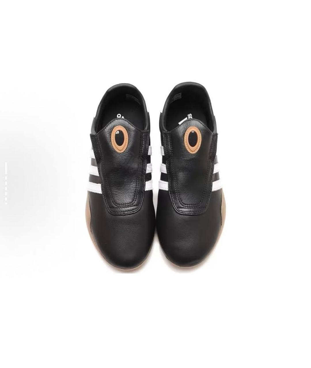 ADIDAS Черные кожаные кроссовки, фото 3
