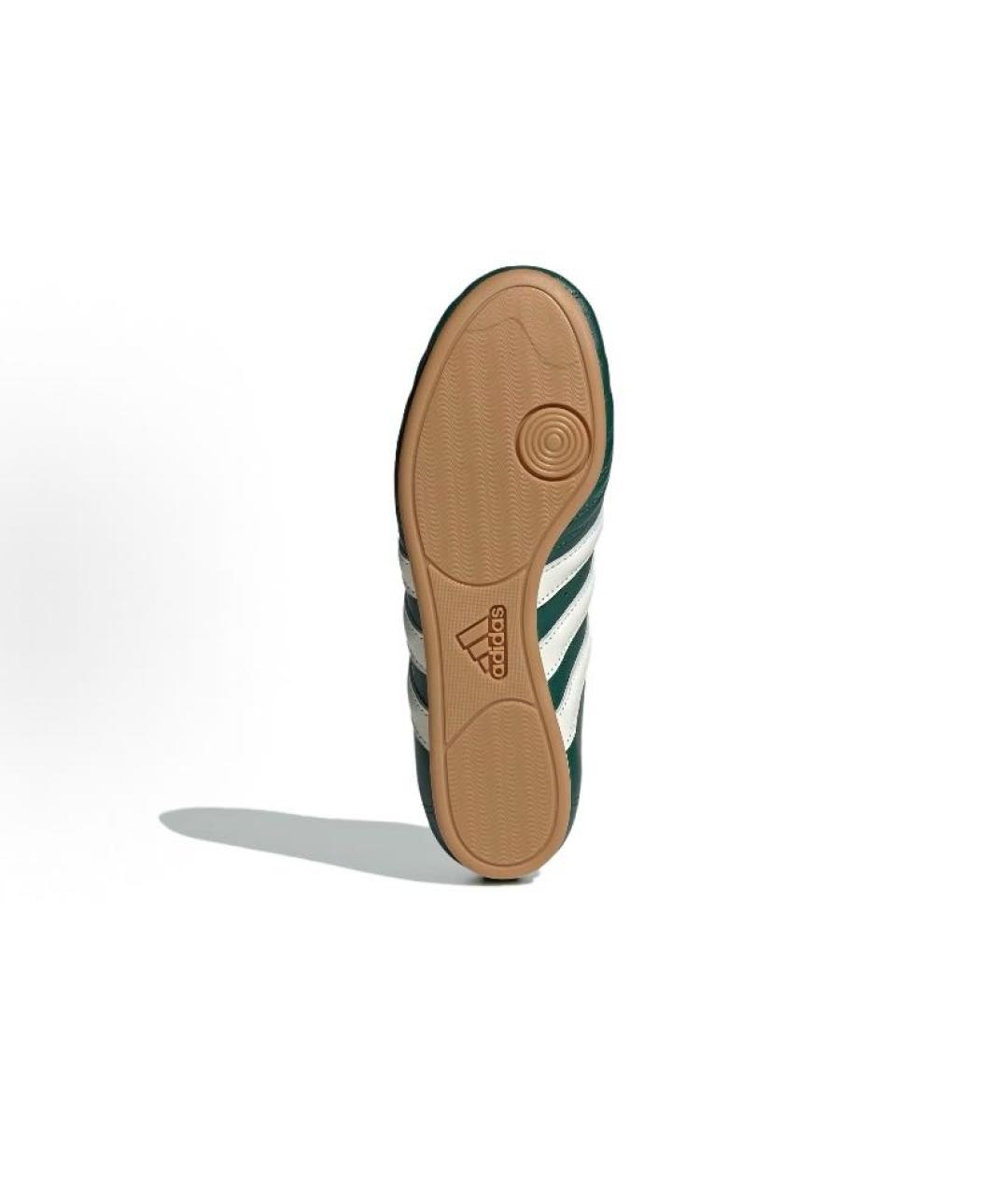 ADIDAS Зеленые кожаные кроссовки, фото 4