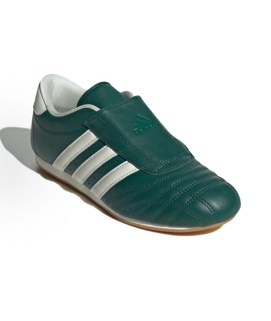 ADIDAS Зеленые кожаные кроссовки, фото 2